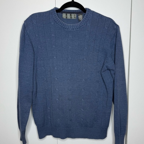 Oscar de la Renta Other - Oscar De Larenta Men's Blue Cable Knit Sweater vintage medium